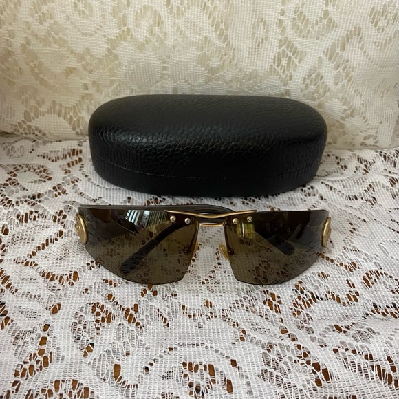 Celine, Triomphe, Wrap Around Brown Sunglasses SC003 COLS28Y Italy - Picture 4 of 12